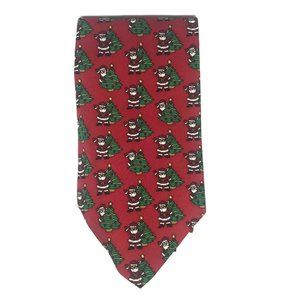 Noel Men's Neck Tie Silk 57" L 4" W Santa Made in the USA